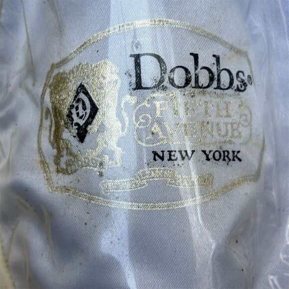 Vintage Dobbs Fifth Avenue Men's Black Fedora Hat Size 7 3/8 - Picture 7 of 11